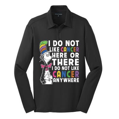 I Do Not Like Cancer Silk Touch Performance Long Sleeve Polo