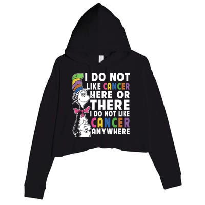 I Do Not Like Cancer Crop Fleece Hoodie