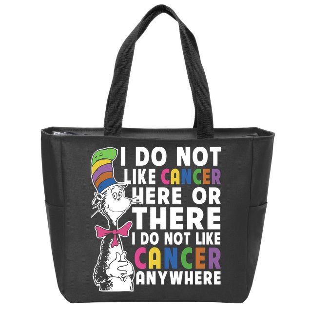 I Do Not Like Cancer Zip Tote Bag