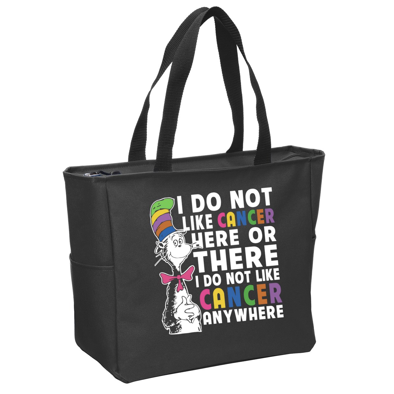 I Do Not Like Cancer Zip Tote Bag