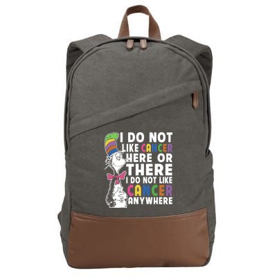 I Do Not Like Cancer Cotton Canvas Backpack