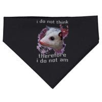 I Do Not Think Therefore I Do Not Am Possum Space USA-Made Doggie Bandana