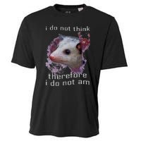 I Do Not Think Therefore I Do Not Am Possum Space Cooling Performance Crew T-Shirt