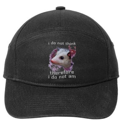 I Do Not Think Therefore I Do Not Am Possum Space 7-Panel Snapback Hat