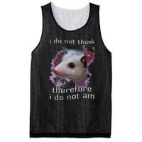 I Do Not Think Therefore I Do Not Am Possum Space Mesh Reversible Basketball Jersey Tank