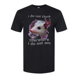 I Do Not Think Therefore I Do Not Am Possum Space Softstyle CVC T-Shirt