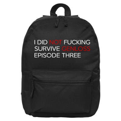 I Did Not Fucking Survive Genloss Episode Three 16 in Basic Backpack
