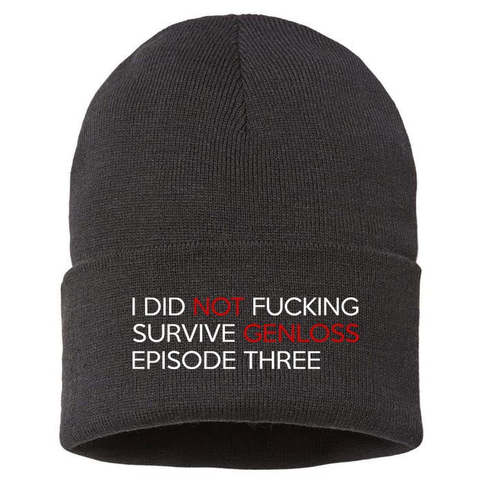 I Did Not Fucking Survive Genloss Episode Three Sustainable Knit Beanie
