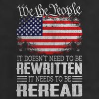 It Doesnt Need To Be Rewritten It Needs To Be Reread Us Flag Constitution Knit Cap Winter Beanie