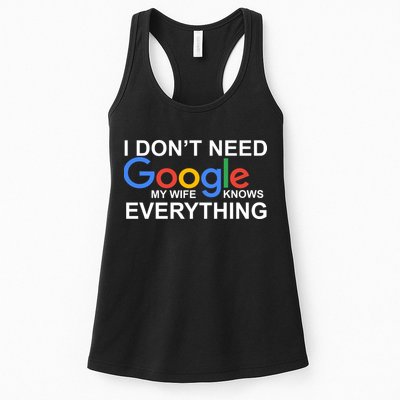 I Don't Need Google My Wife Knows Everything Womens Tank Top