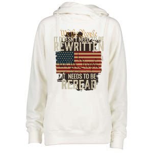 It Doesnt Need To Be Rewritten Constitution We The People Womens Funnel Neck Pullover Hood