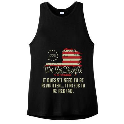 It Doesnt Need To Be Rewritten Constitution We The People Ladies PosiCharge Tri-Blend Wicking Tank