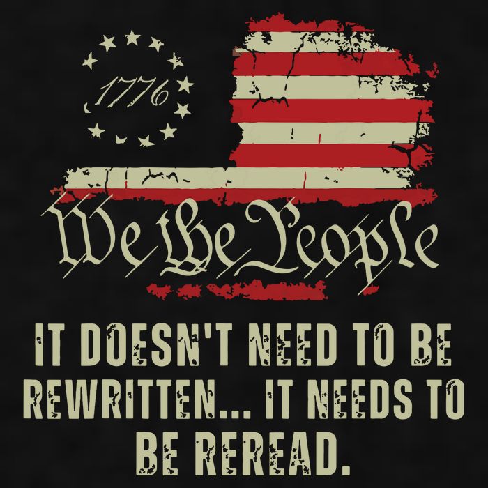 It Doesnt Need To Be Rewritten Constitution We The People Ladies PosiCharge Tri-Blend Wicking Tank
