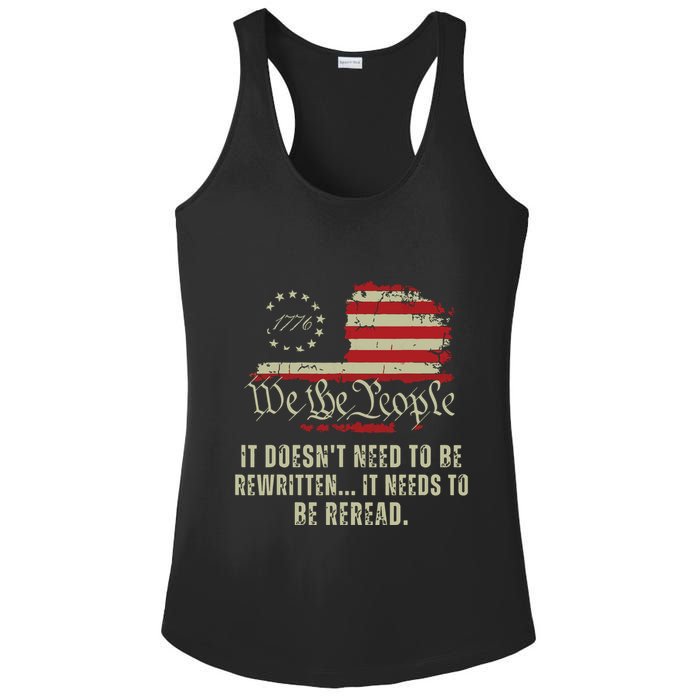 It Doesnt Need To Be Rewritten Constitution We The People Ladies PosiCharge Competitor Racerback Tank
