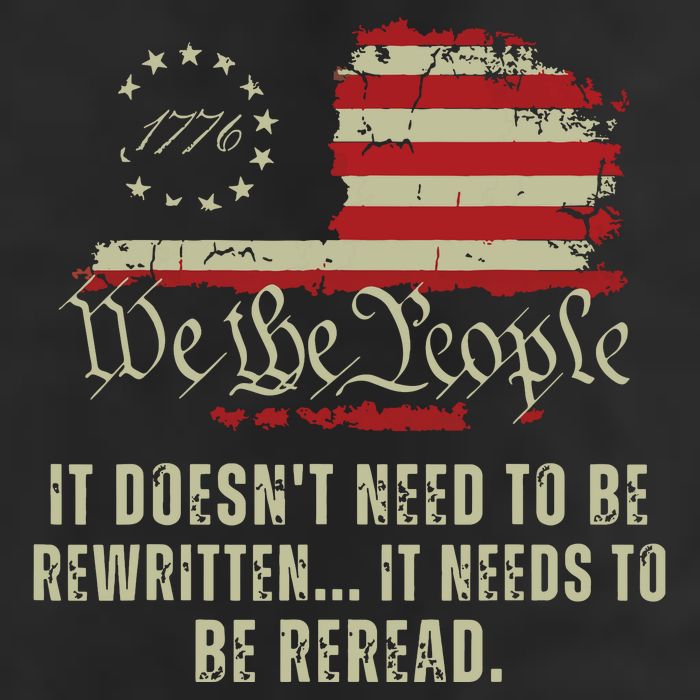 It Doesnt Need To Be Rewritten Constitution We The People 25L Jumbo Tote