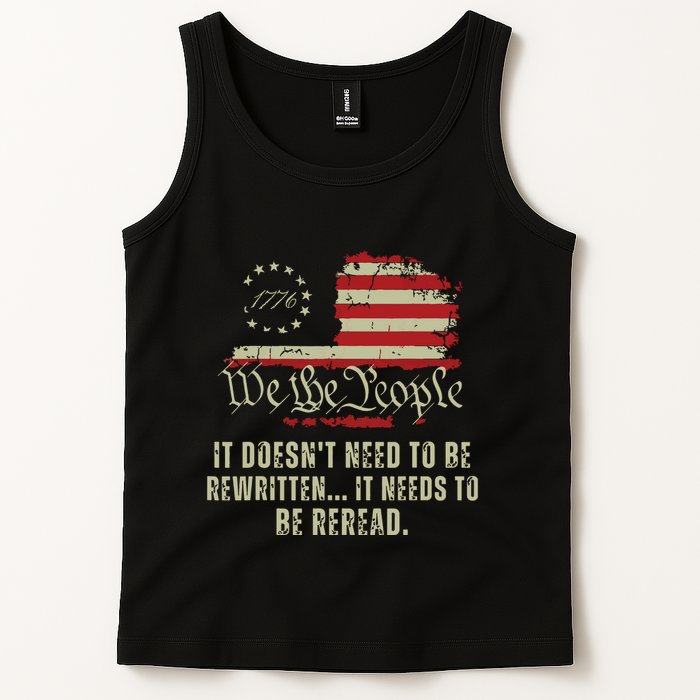 It Doesnt Need To Be Rewritten Constitution We The People Tank Top