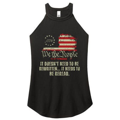 It Doesnt Need To Be Rewritten Constitution We The People Women's Perfect Tri Rocker Tank