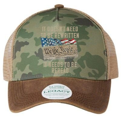 It Doesn't Need To Be Rewritten It Needs to be Reread Legacy Tie Dye Trucker Hat