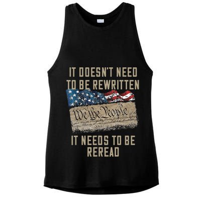 It Doesn't Need To Be Rewritten It Needs to be Reread Ladies PosiCharge Tri-Blend Wicking Tank