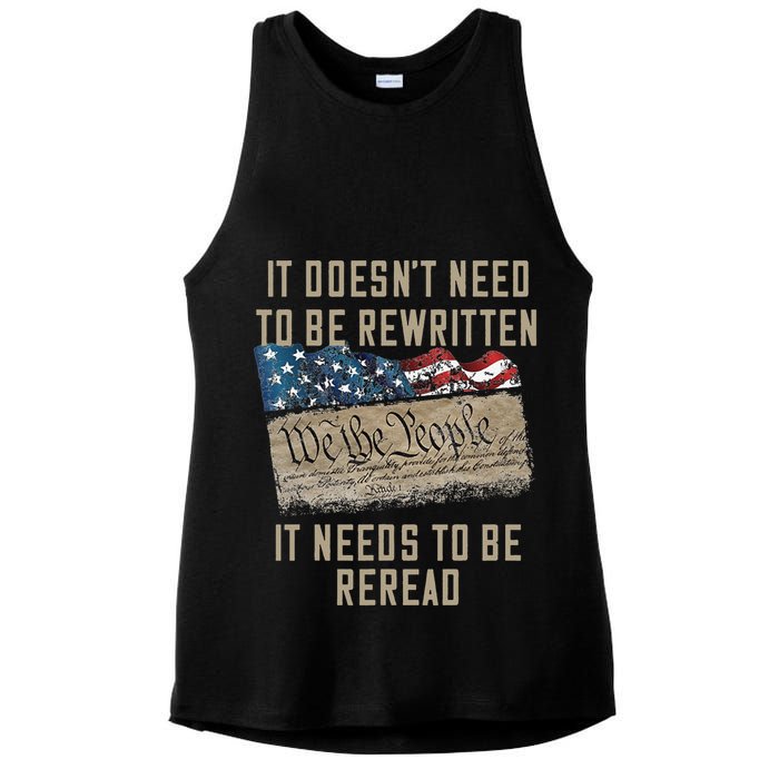 It Doesn't Need To Be Rewritten It Needs to be Reread Ladies PosiCharge Tri-Blend Wicking Tank
