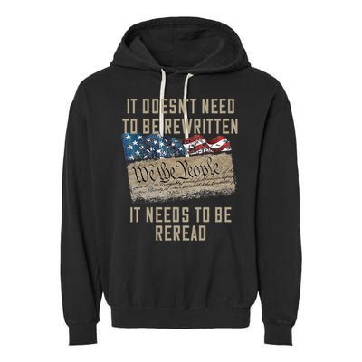 It Doesn't Need To Be Rewritten It Needs to be Reread Garment-Dyed Fleece Hoodie