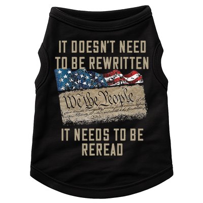 It Doesn't Need To Be Rewritten It Needs to be Reread Doggie Tank