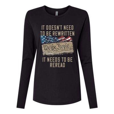 It Doesn't Need To Be Rewritten It Needs to be Reread Womens Cotton Relaxed Long Sleeve T-Shirt