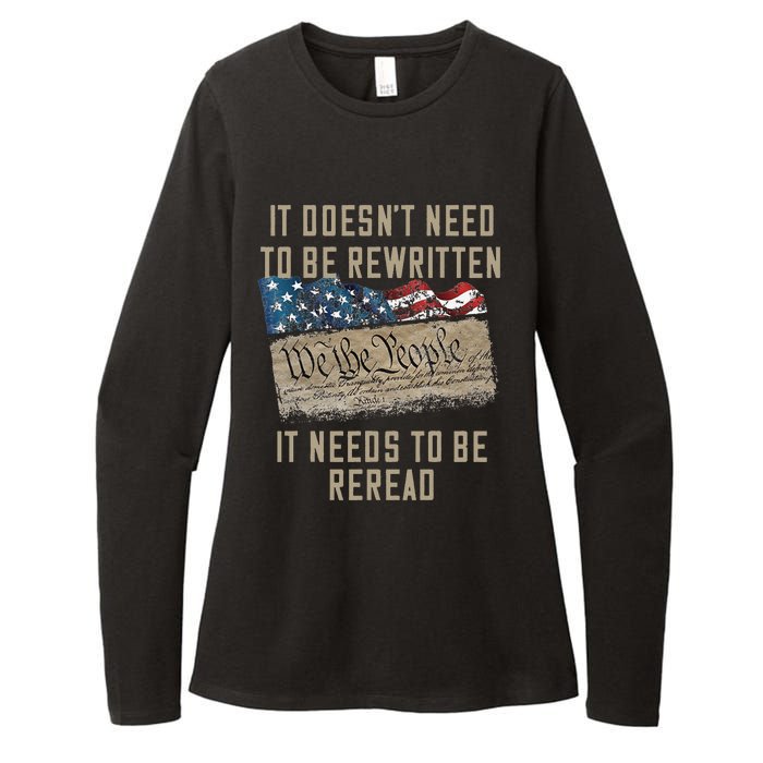 It Doesn't Need To Be Rewritten It Needs to be Reread Womens CVC Long Sleeve Shirt