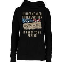 It Doesn't Need To Be Rewritten It Needs to be Reread Womens Funnel Neck Pullover Hood