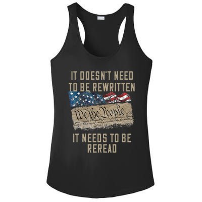 It Doesn't Need To Be Rewritten It Needs to be Reread Ladies PosiCharge Competitor Racerback Tank