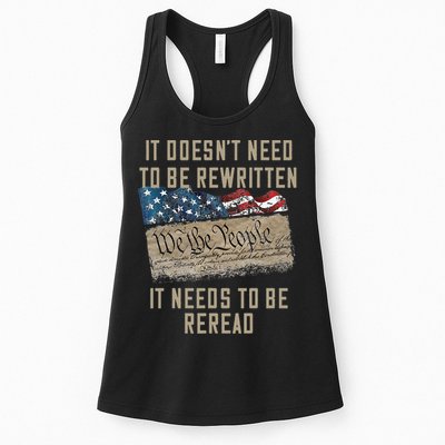 It Doesn't Need To Be Rewritten It Needs to be Reread Womens Tank Top