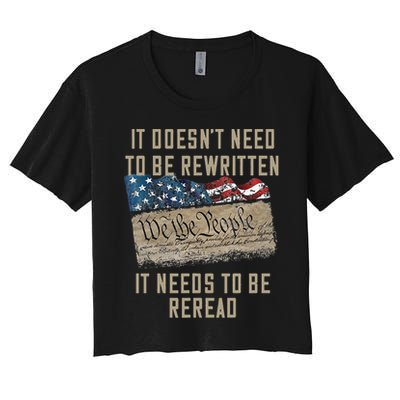 It Doesn't Need To Be Rewritten It Needs to be Reread Crop Top