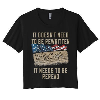 It Doesn't Need To Be Rewritten It Needs to be Reread Women's Crop Top Tee