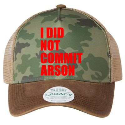 I Did Not Commit Arson Red Logo Legacy Tie Dye Trucker Hat