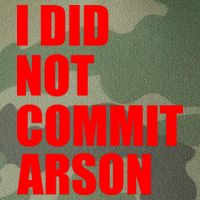 I Did Not Commit Arson Red Logo Legacy Tie Dye Trucker Hat