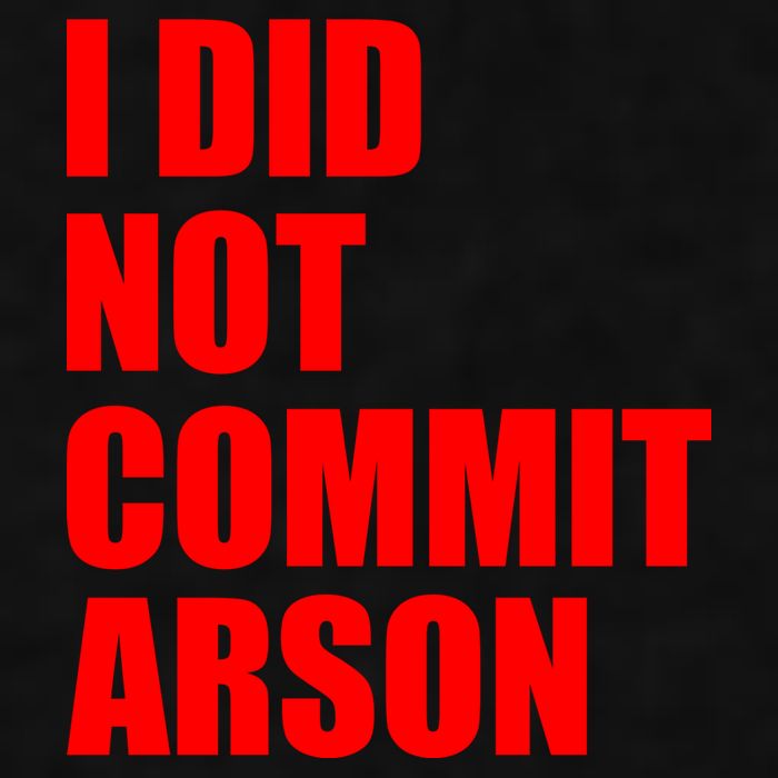 I Did Not Commit Arson Red Logo Ladies PosiCharge Tri-Blend Wicking Tank