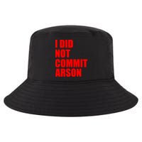 I Did Not Commit Arson Red Logo Cool Comfort Performance Bucket Hat