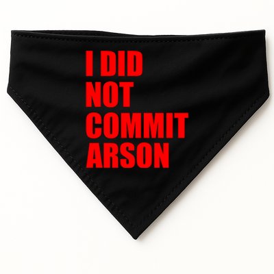 I Did Not Commit Arson Red Logo USA-Made Doggie Bandana