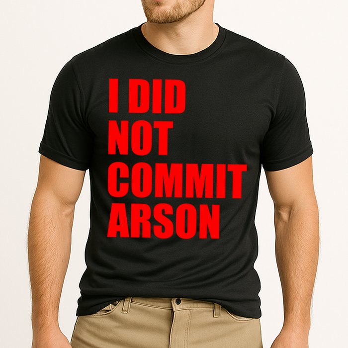 I Did Not Commit Arson Red Logo Performance Shirt