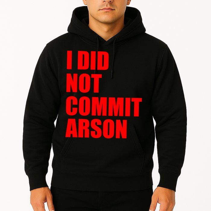 I Did Not Commit Arson Red Logo Hoodie