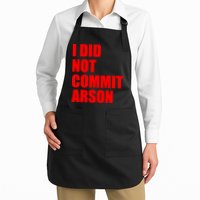 I Did Not Commit Arson Red Logo Apron