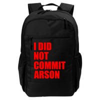 I Did Not Commit Arson Red Logo Backpack