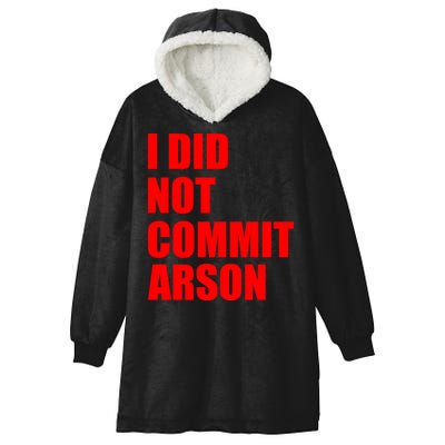 I Did Not Commit Arson Red Logo Hooded Wearable Blanket