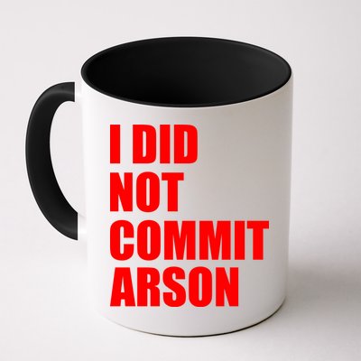 I Did Not Commit Arson Red Logo Mug