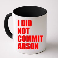 I Did Not Commit Arson Red Logo Mug