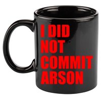I Did Not Commit Arson Red Logo 11oz C Handle Ceramic Mug