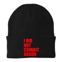 I Did Not Commit Arson Red Logo Beanie