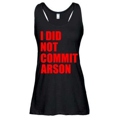 I Did Not Commit Arson Red Logo Ladies Essential Flowy Tank