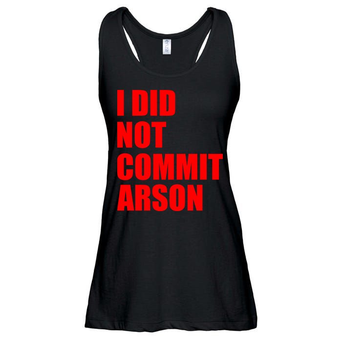 I Did Not Commit Arson Red Logo Ladies Essential Flowy Tank