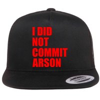 I Did Not Commit Arson Red Logo Flatbill Hat